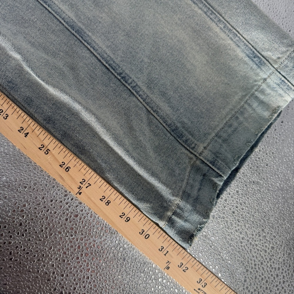 PacSun Casey Low Rise Light Wash Wide Leg Paneled Seam Carpenter Jeans Womens 26 - Picture 8 of 10